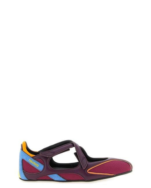 The Attico Purple 'Floor 01' Ballet Flats