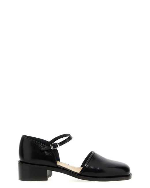 Lemaire Black Leather Mary Jane Shoes