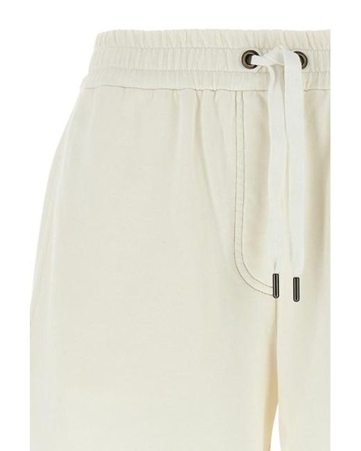 Short felpa di Brunello Cucinelli in White