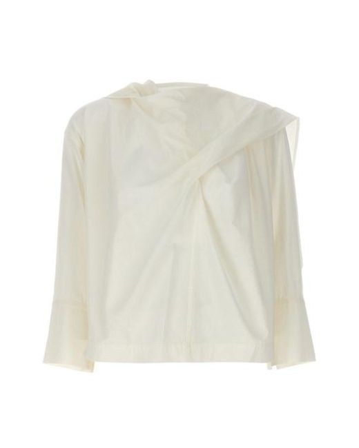 Camicia 'Cotton Voile' di Issey Miyake in White