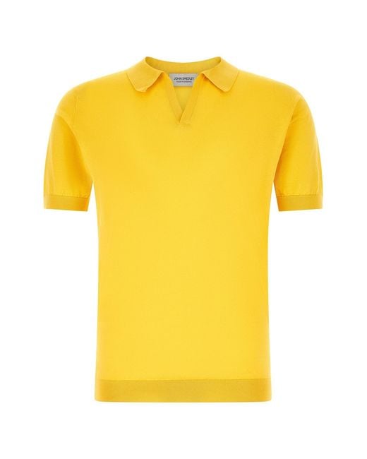 John Smedley Yellow 'noah' Polo Shirt for men