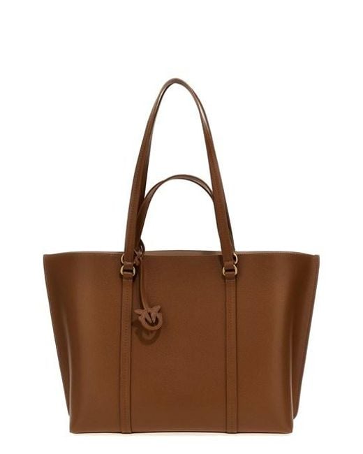 Pinko Brown 'carrie Big' Shopping Bag