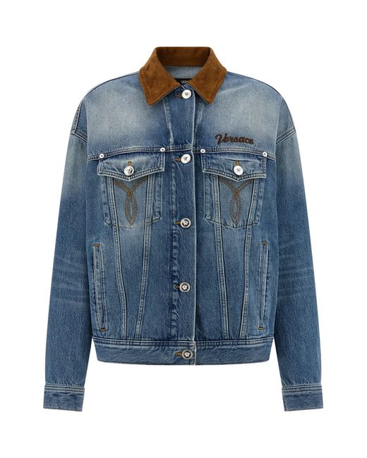 Versace Blue 'trucker' Jacket