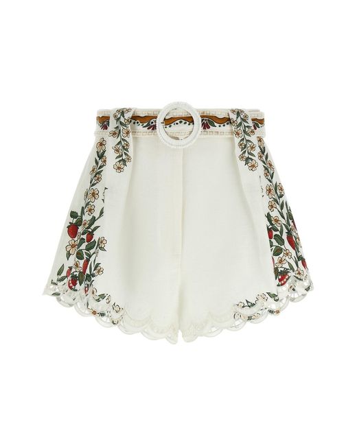 Farm Rio White 'richelieu' Shorts