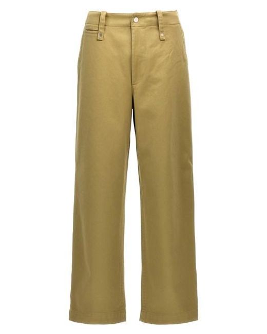 Pantalone cotone di Burberry in Green da Uomo