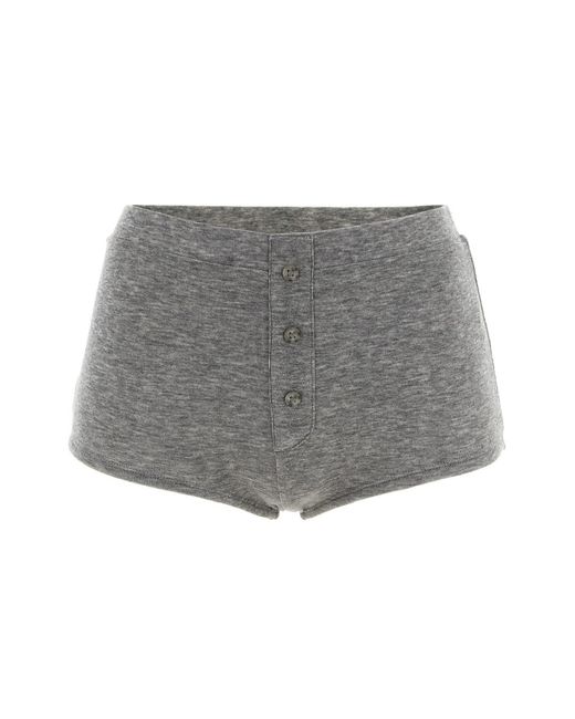 Entire studios Gray 'booty' Button Shorts