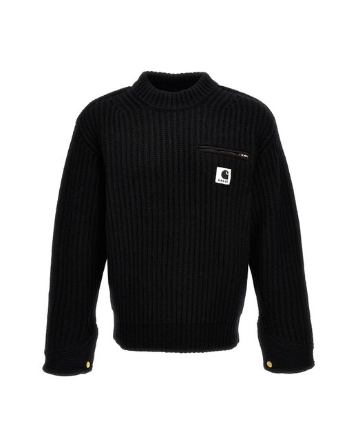 Sacai Black X Carhartt Wip Sweater for men