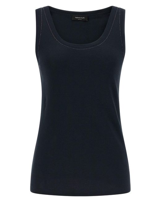 Fabiana Filippi Blue Cotton Top