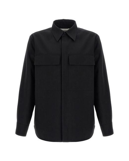 Camicia '08' di Jil Sander in Black da Uomo
