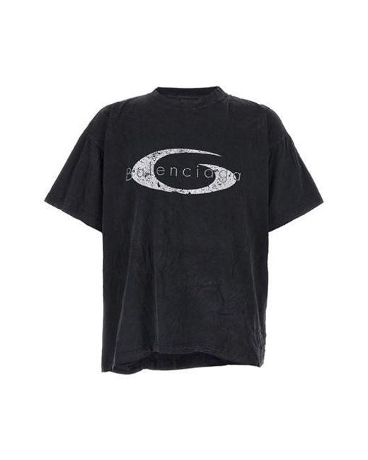Tシャツ・カットソー BALENCIAGA Crinkled effect T-shirt Balenciaga Crinkled Effect T-shirt in Black for Men | Lyst