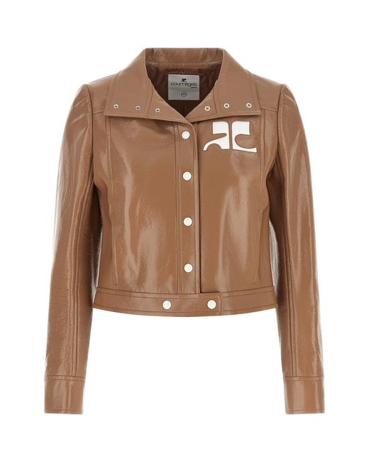 Courreges Brown 'reedition Vinyl' Jacket