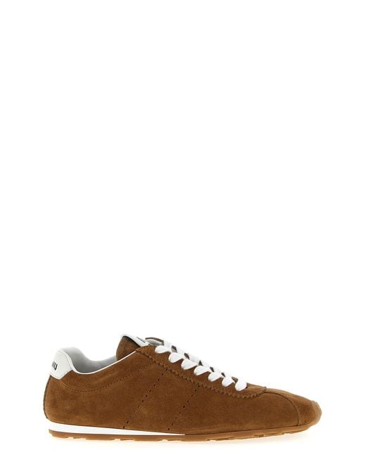 Miu Miu Brown Sneakers "Plume"