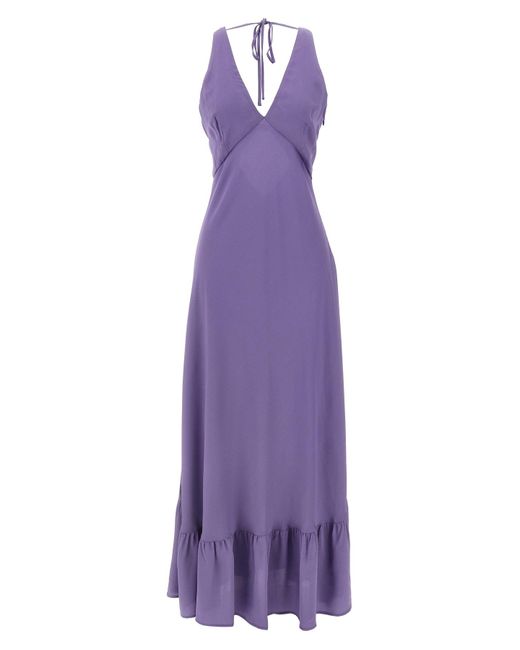 Twinset Purple Langes Kleid