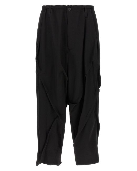 Yohji Yamamoto Black 'tuck Pants' Pants for men