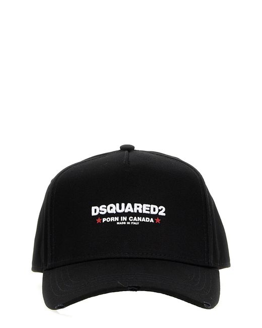 DSquared² Black 'rocco' Baseball Cap for men