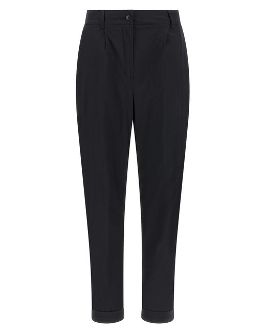 Kiton Black Poplin Pants