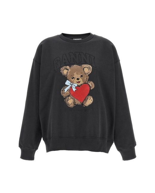 Ganni Black 'orso' Sweatshirt