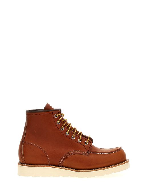 Red Wing Brown 'classic Moc' Ankle Boots for men