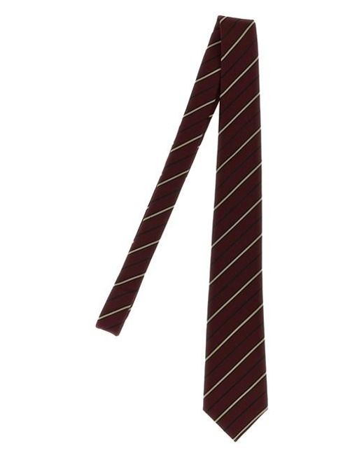 Cravatta Righe di Saint Laurent in Purple da Uomo
