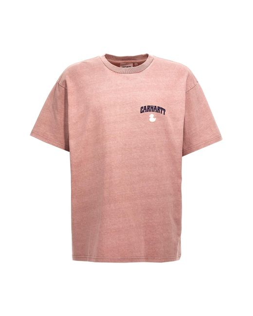 Carhartt Pink 'duckin' T-shirt for men