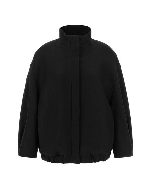 Dries Van Noten Black 'voles' Bomber Jacket