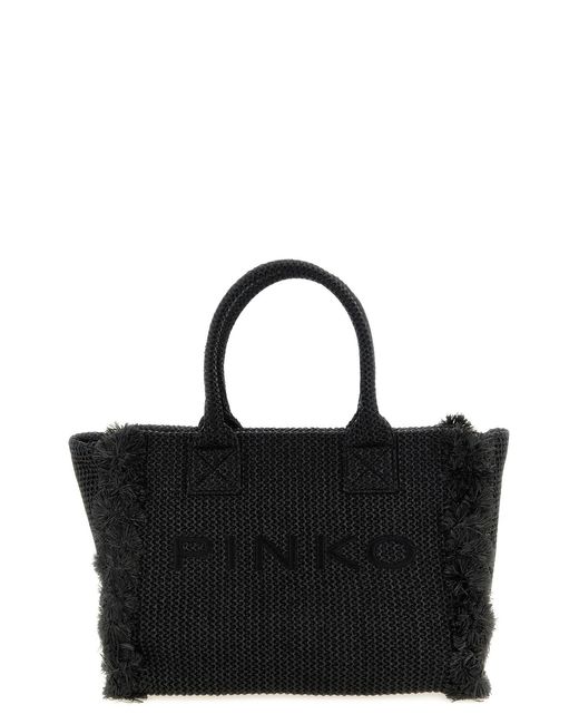 Pinko Black 'beach' Large Shopping Bag
