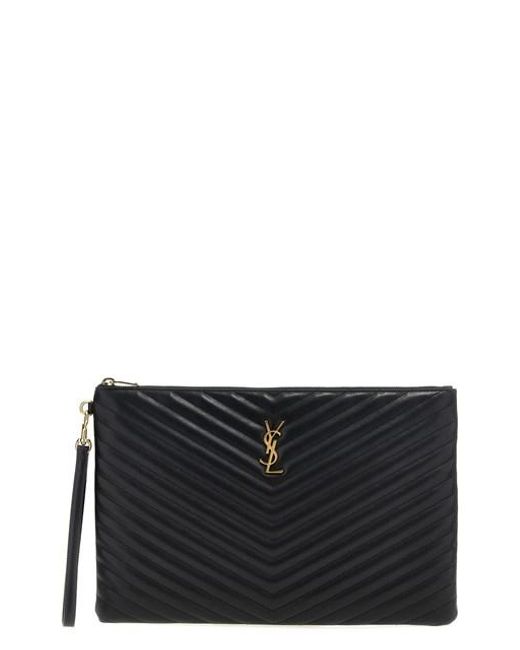 Pouch Monogram-Donna di Saint Laurent in Black