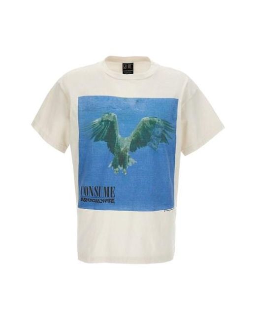 SAINT Mxxxxxx Blue 'consume/apocalypse' T-shirt for men