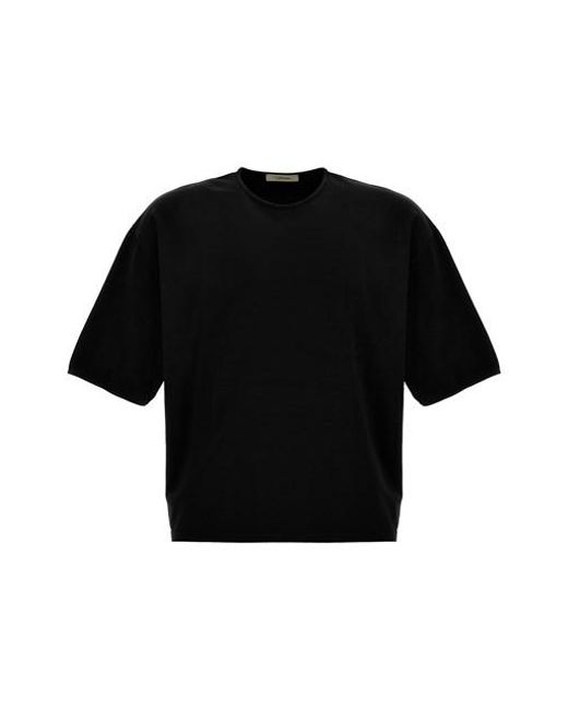 T-shirt cotone mercerizzato di Lemaire in Black da Uomo
