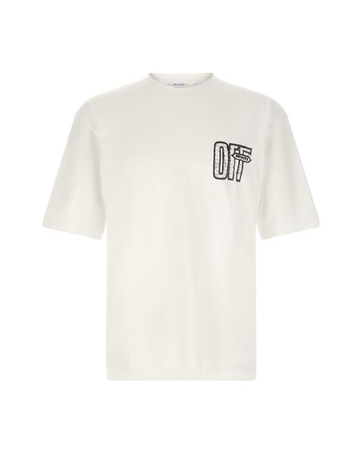 Off-White c/o Virgil Abloh White 'motion Arrow Skate' T-shirt for men