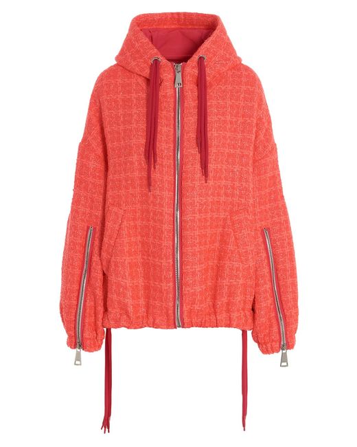 Khrisjoy Red 'khris Windbreaker Tweed' Jacket