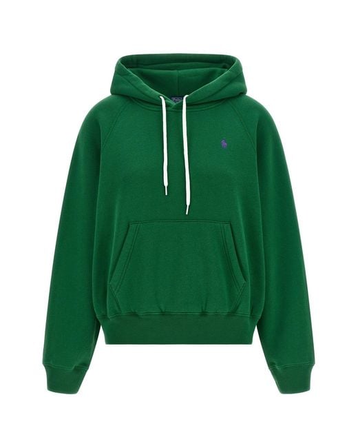 Polo Ralph Lauren Green Embroidery And Hoodie