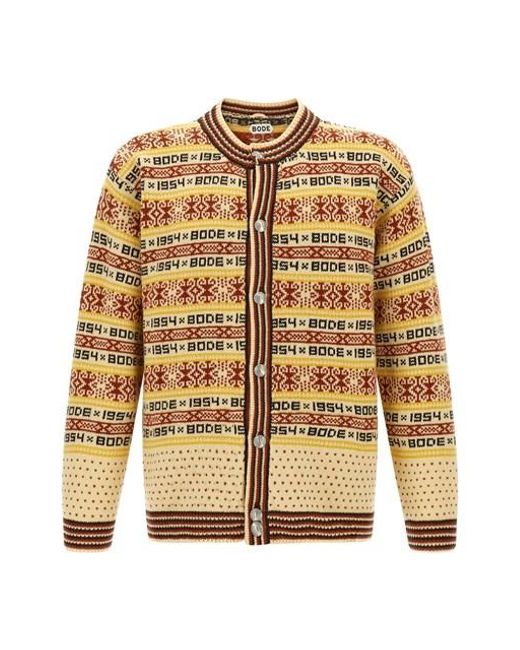 Cardigan 'Marzipan' di Bode in Metallic da Uomo