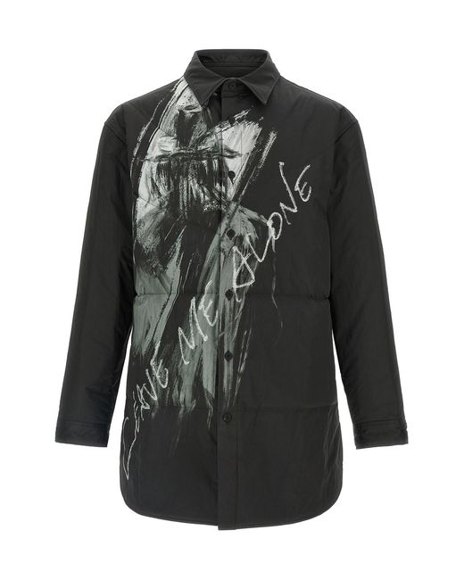 Yohji Yamamoto Black Padded Overshirt for men