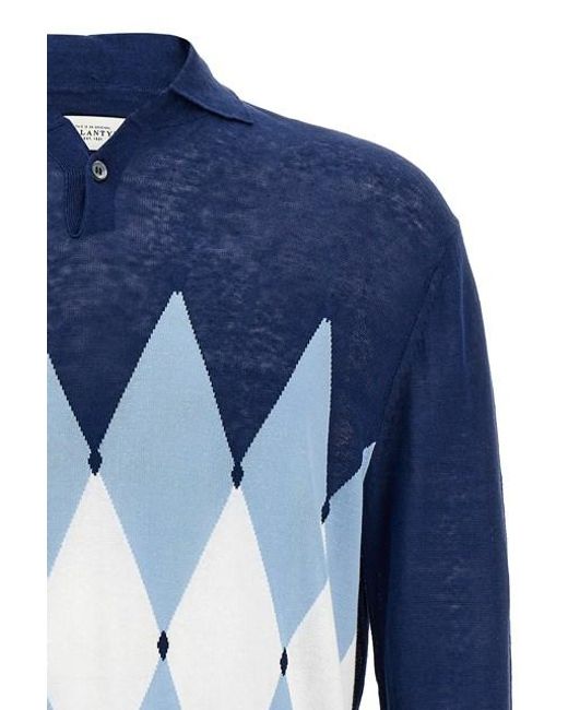 Polo 'Argyle' di Ballantyne in Blue da Uomo