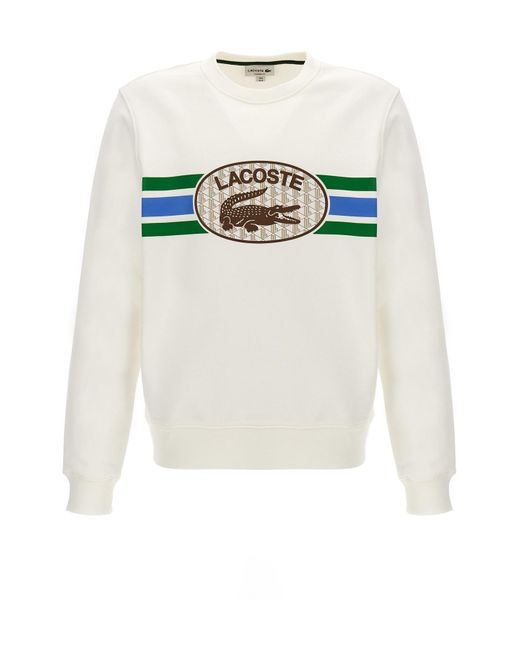 Lacoste Sweatshirt Mit Logodruck in White für Herren