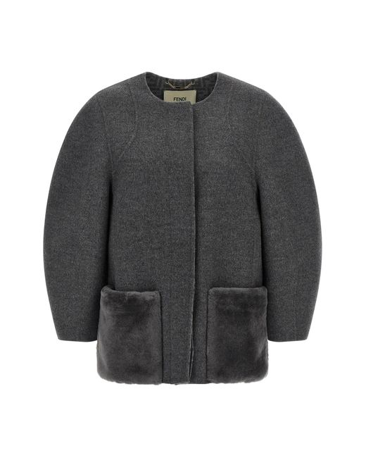 Fendi Gray Blouson Cocoon