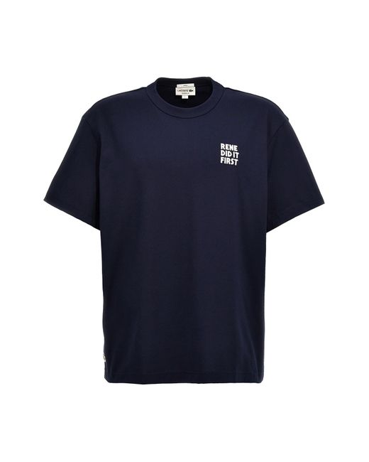 Lacoste Blue 'rene Did It First' T-shirt for men