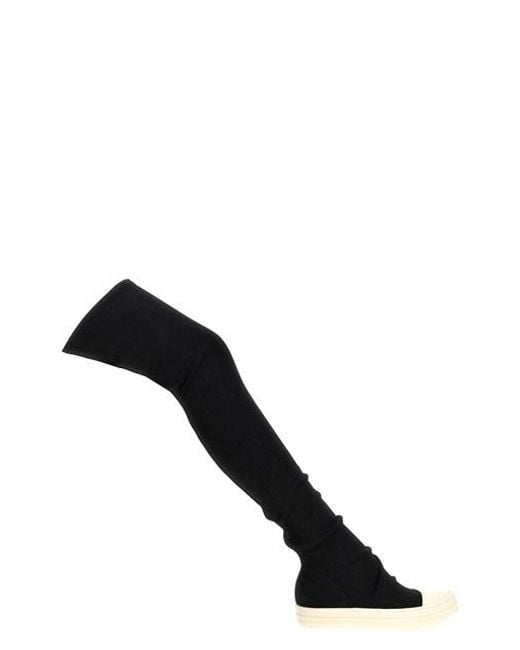 Rick Owens Black Stretch-Fabric Sock Boots