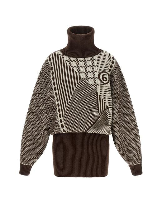 MM6 by Maison Margiela Multicolor 'numeric Signature Mm6' Reversible Dress