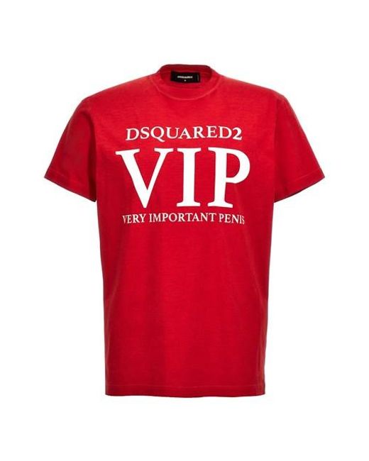 DSquared² Red 'vip' T-shirt for men