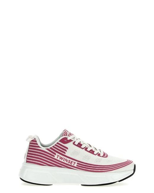 Sneaker Maglia Stretch di Twinset in Pink