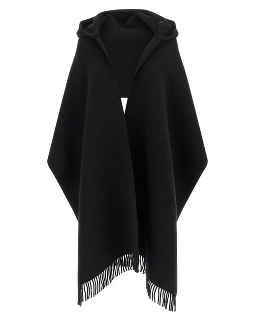 Brunello Cucinelli Black Hooded Scarf