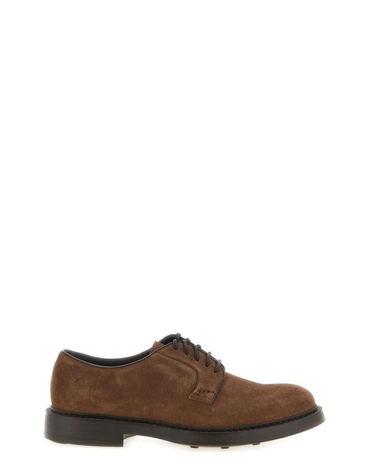 Doucal's Brown Suede Lace Up for men