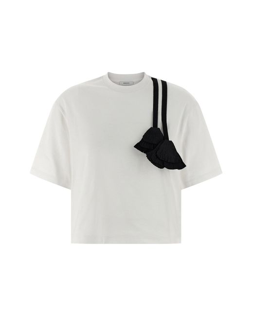Ferragamo White Floral Insert T-shirt