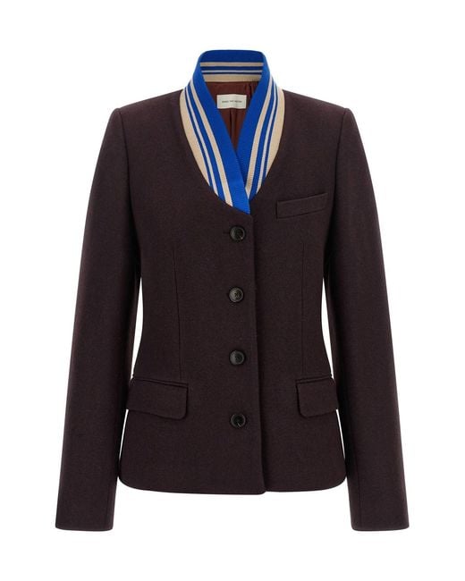 Dries Van Noten Blue 'britt' Blazer