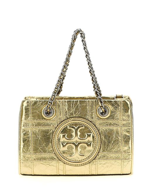 Tory Burch 'fleming Soft Metallic Quilt Mini' Handbag
