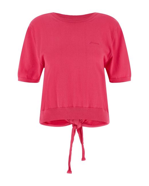 Ganni Pink Bare Back Sweater