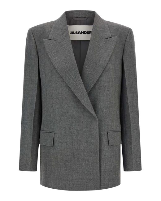 Jil Sander Gray Wool Blazer