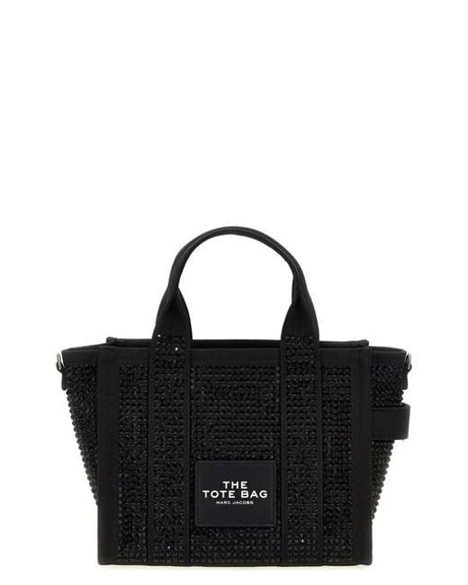 Marc Jacobs Black 'the Crystal Canvas Small Tote' Handbag